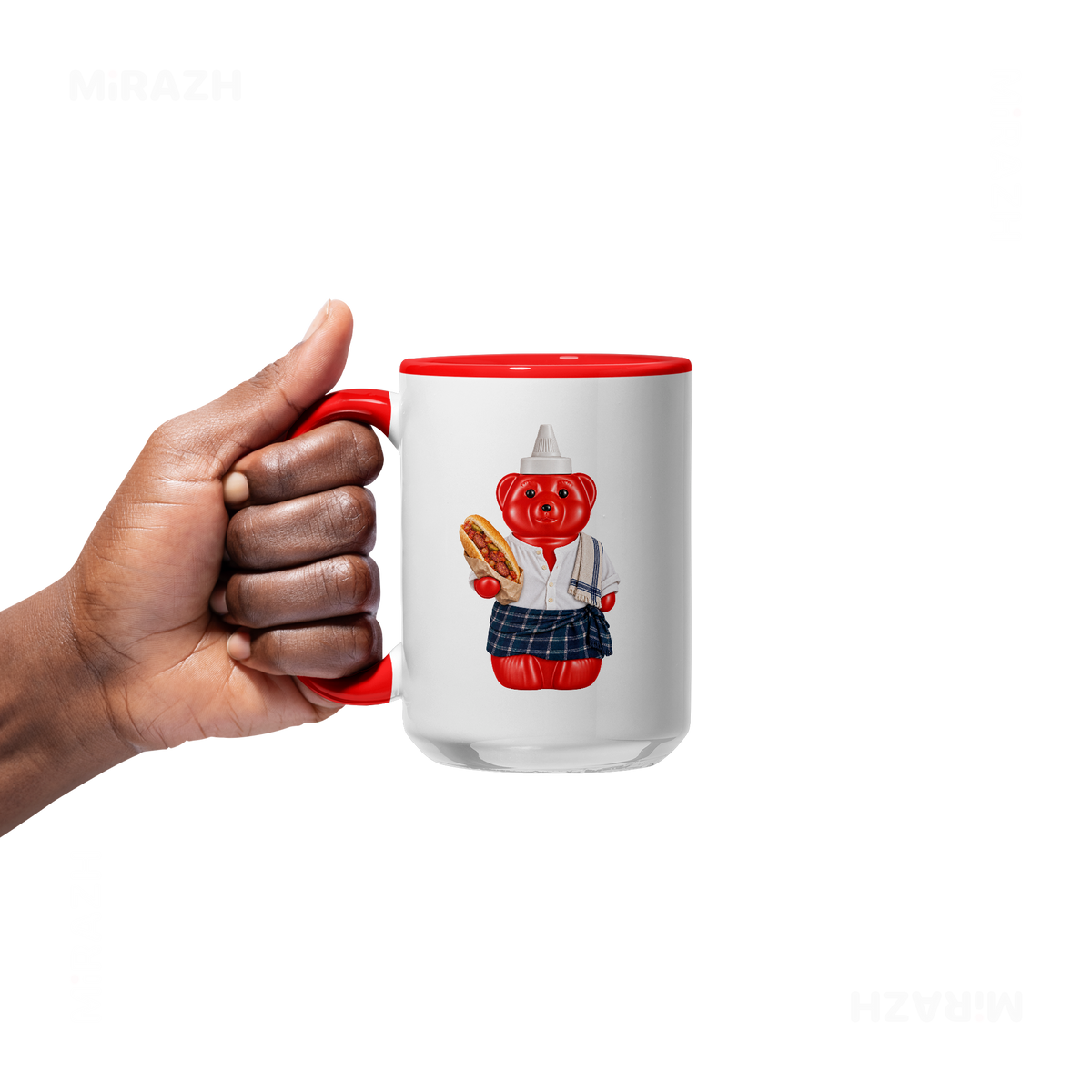 SosKhersiBandari Ceramic Mug 05 White Red