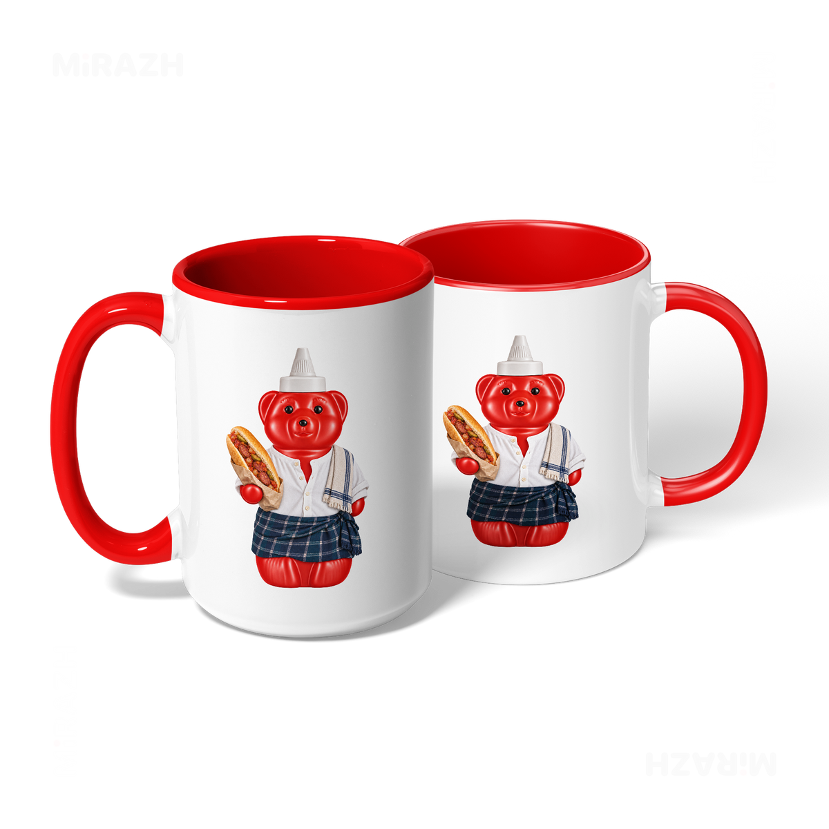 SosKhersiBandari Ceramic Mug 08 White Red