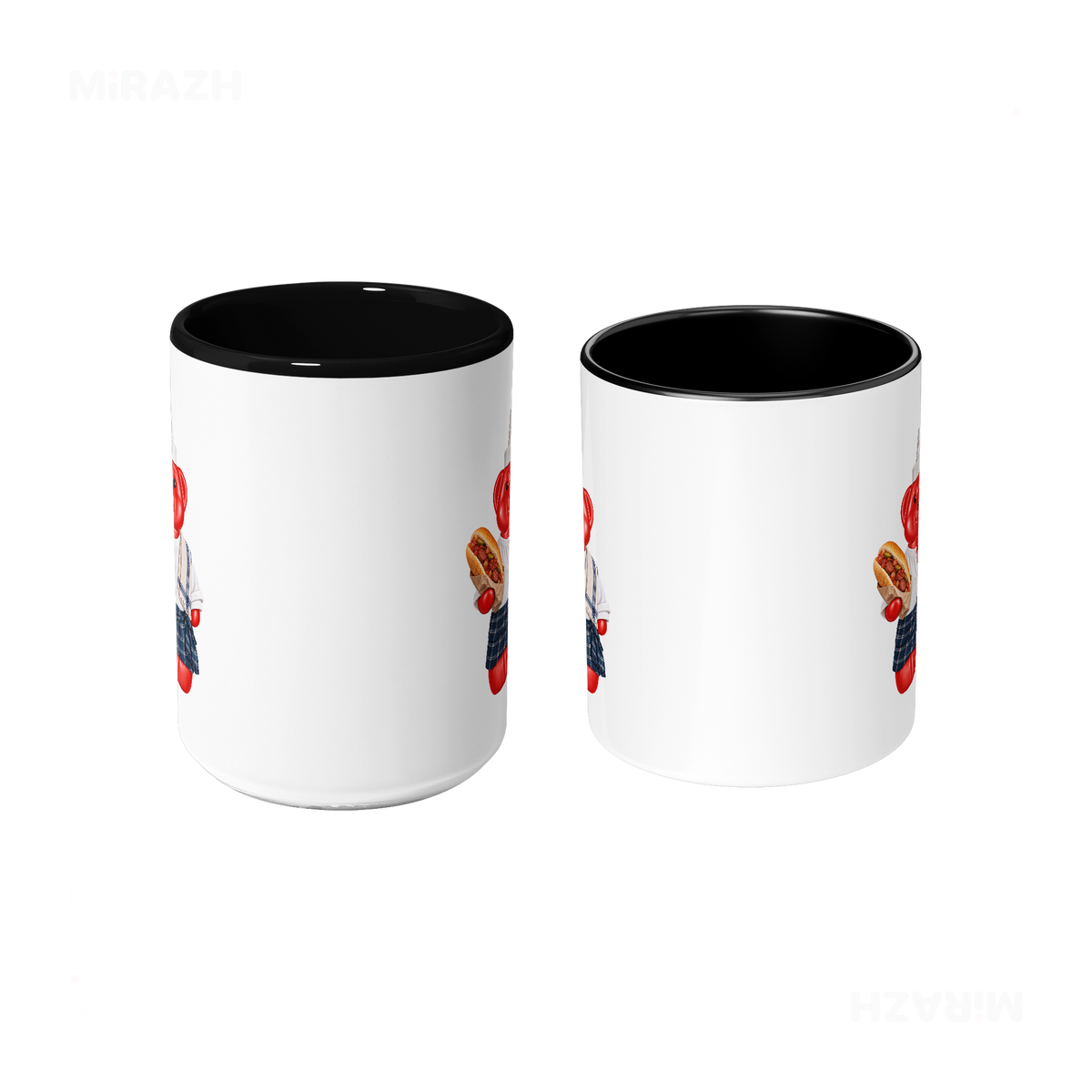 SosKhersiBandari Ceramic Mug 09 White Black