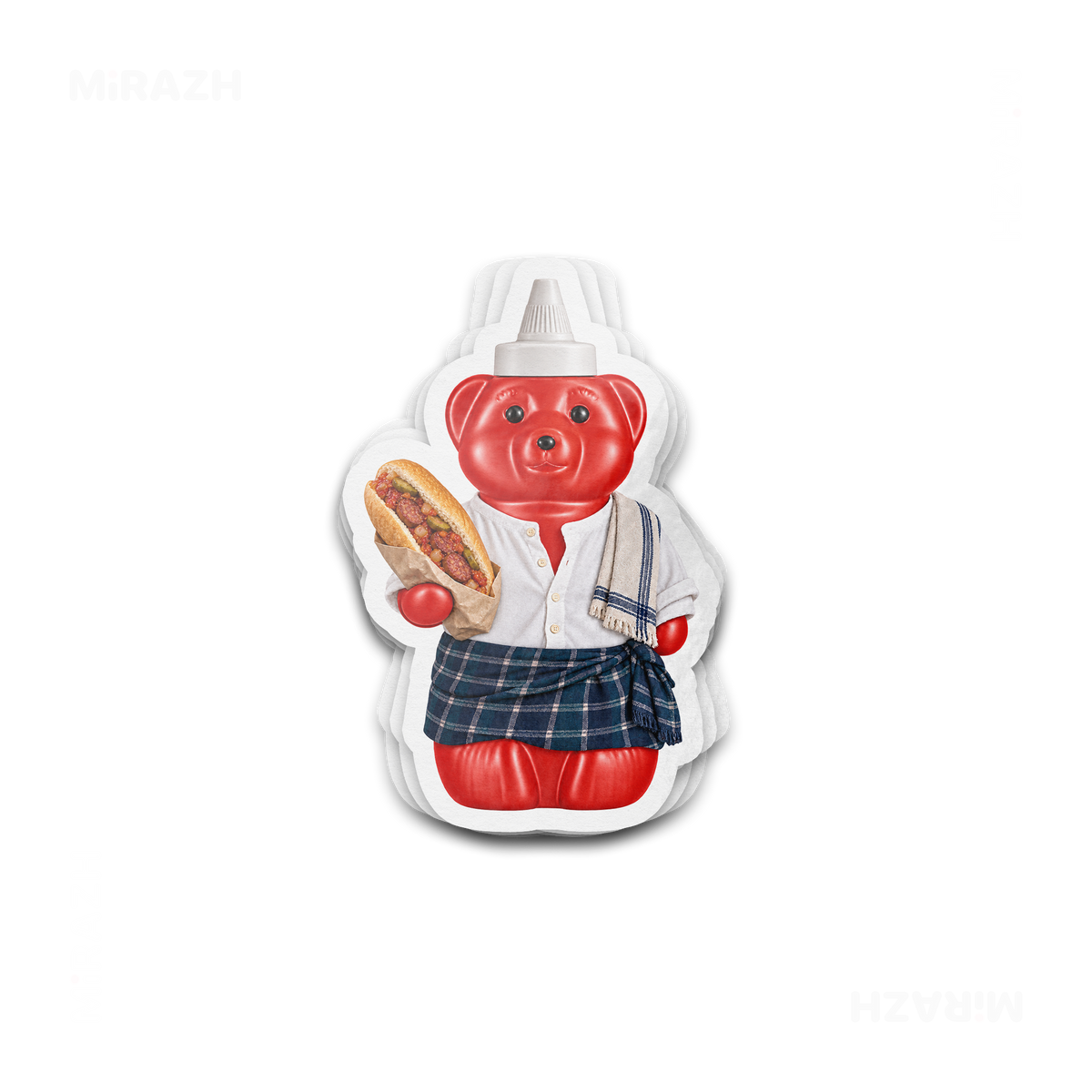 SosKhersiBandari Die Cut Outdoor Sticker 01 White