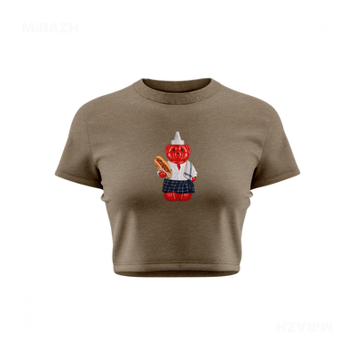 SosKhersiBandari Fitted Crop Top 01 Heather Olive