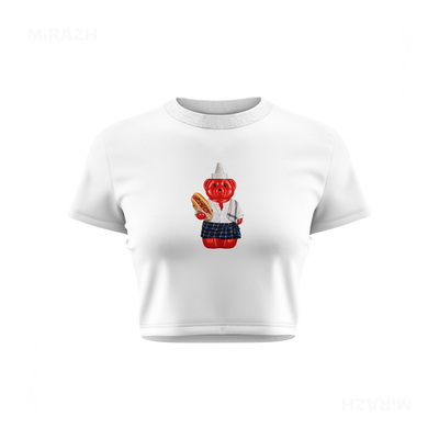 SosKhersiBandari Fitted Crop Top 01 White