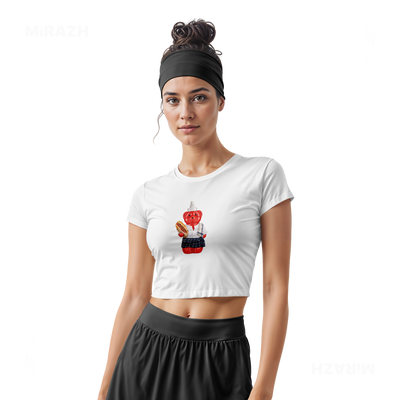 SosKhersiBandari Fitted Crop Top 02 White