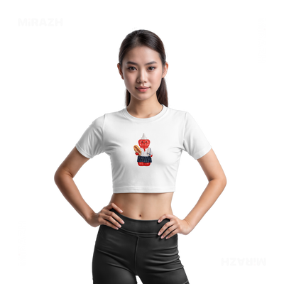 SosKhersiBandari Fitted Crop Top 03 White