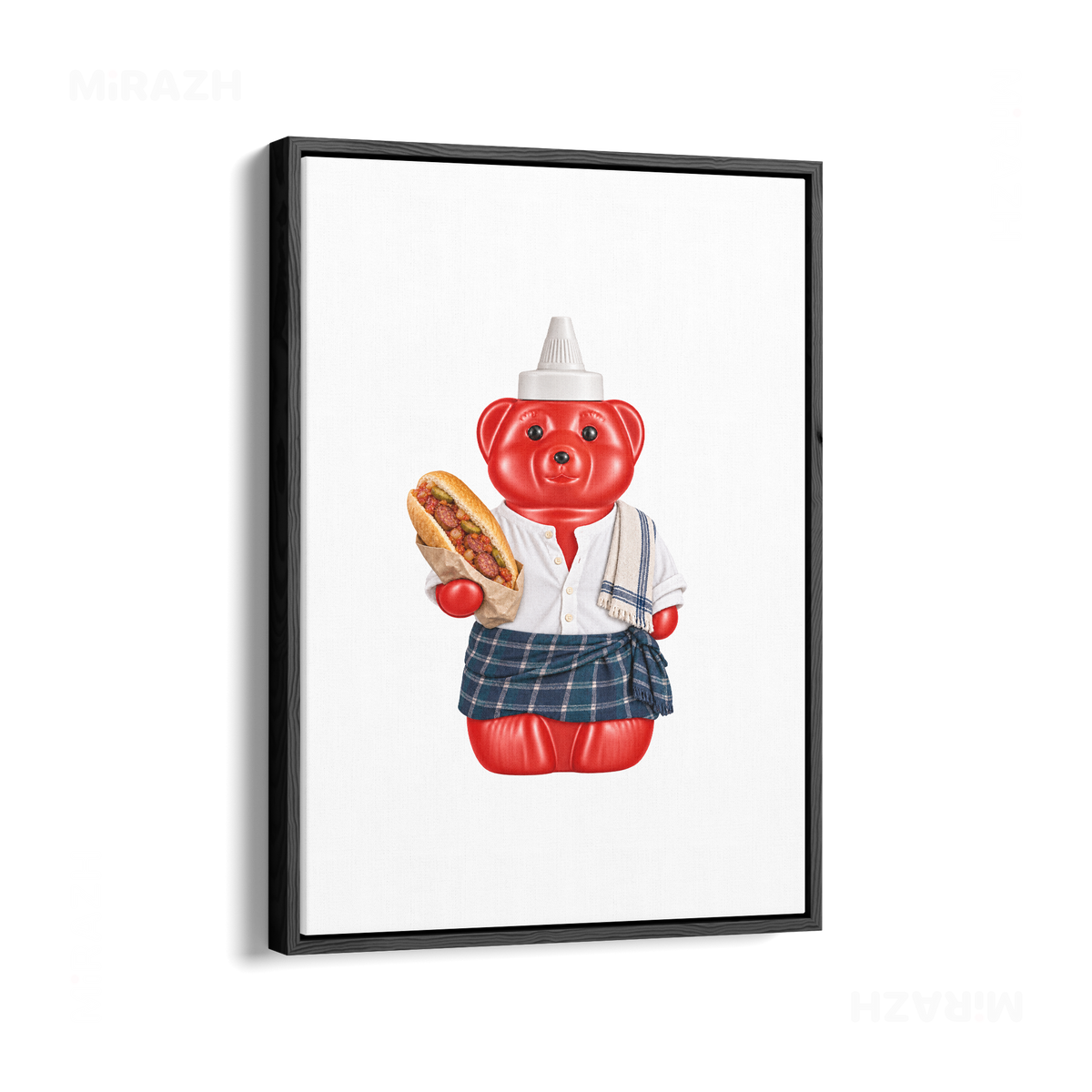 SosKhersiBandari Framed Canvas 01 Black Wood