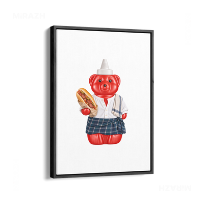 SosKhersiBandari Framed Canvas 01 Black Wood