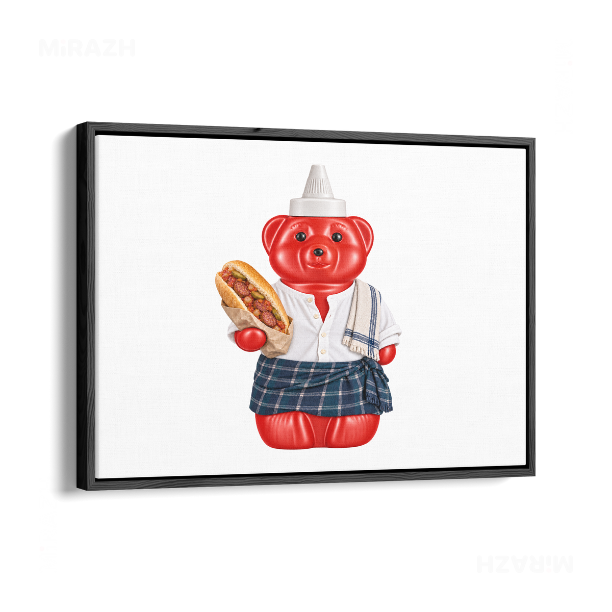 SosKhersiBandari Framed Canvas 03 Black Wood