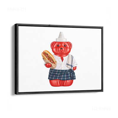 SosKhersiBandari Framed Canvas 03 Black Wood