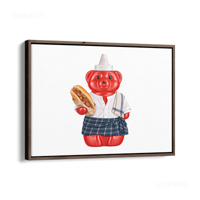 SosKhersiBandari Framed Canvas 03 Dark Wood