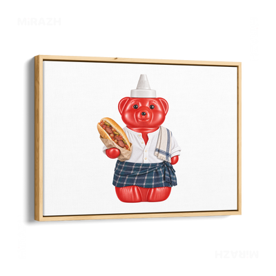 SosKhersiBandari Framed Canvas 03 Natural Wood