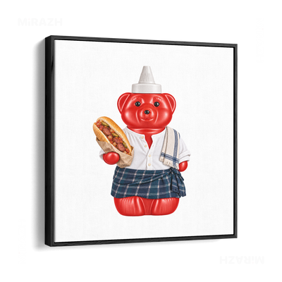 SosKhersiBandari Framed Canvas 04 Black Wood