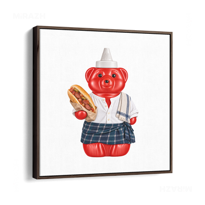 SosKhersiBandari Framed Canvas 04 Dark Wood