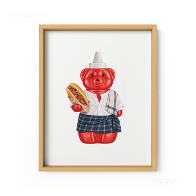 SosKhersiBandari Framed Poster 01 Natural Wood