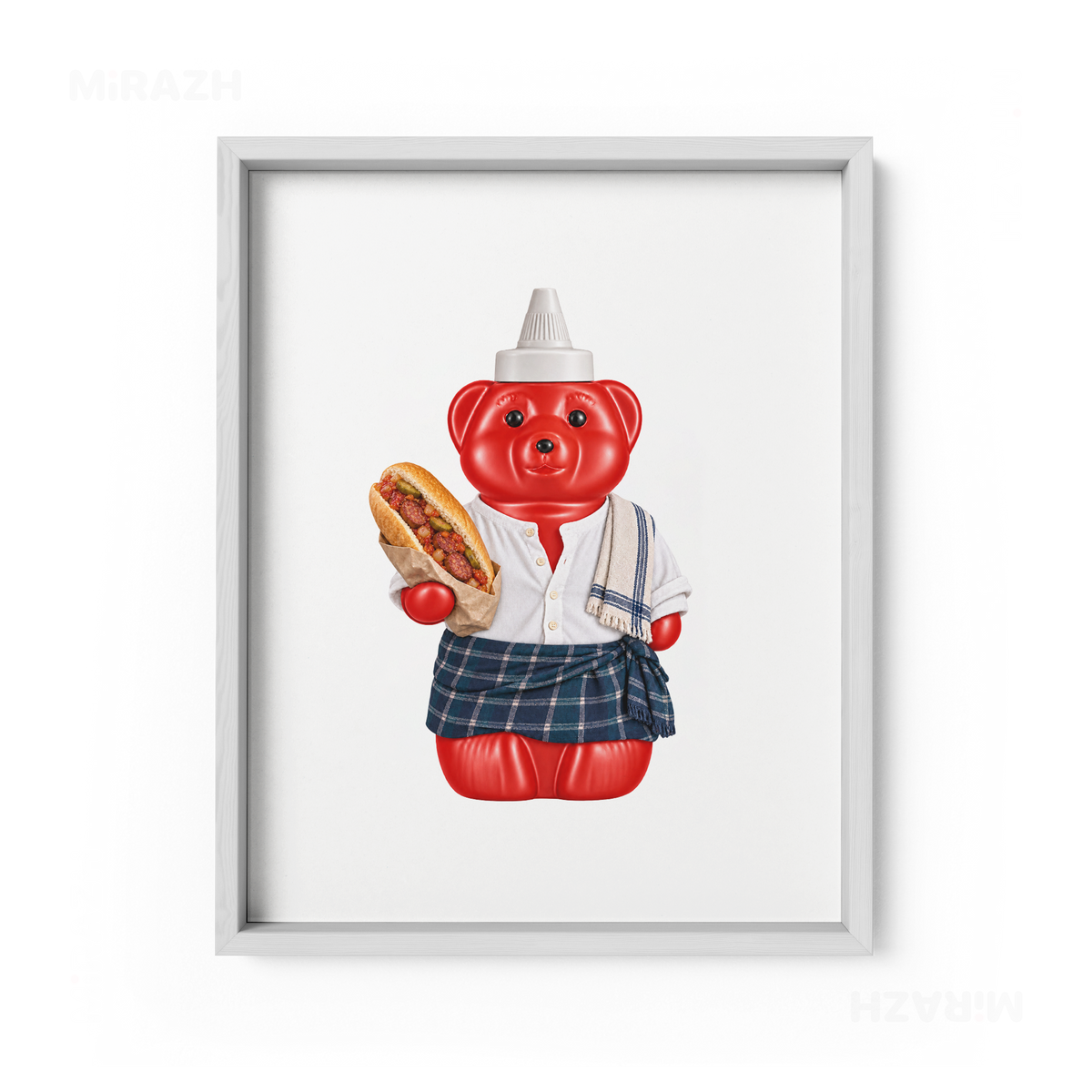 SosKhersiBandari Framed Poster 01 White Wood