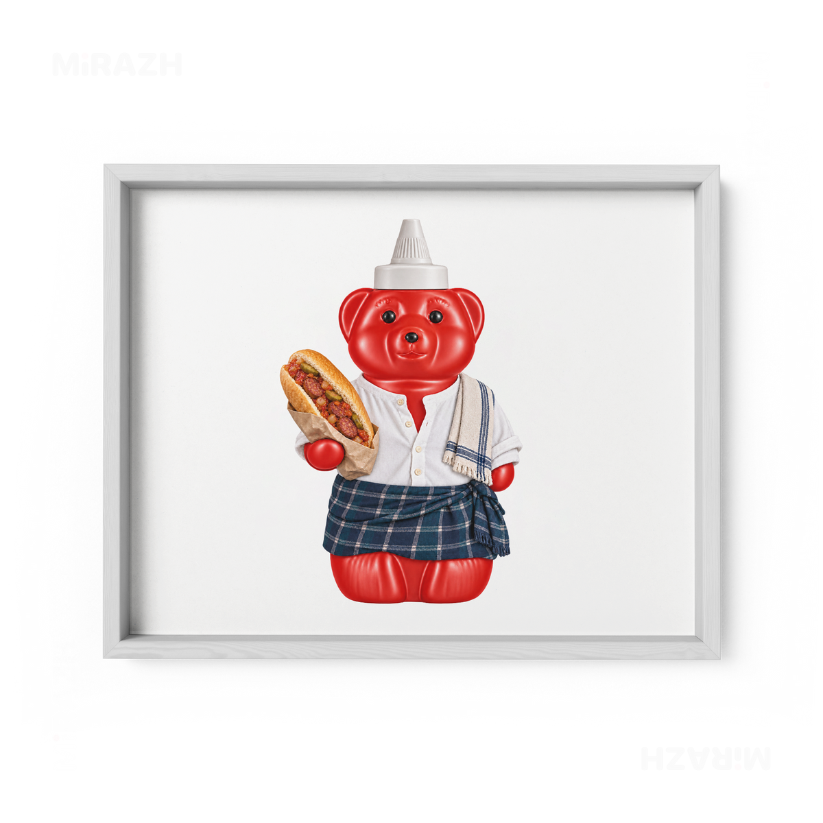 SosKhersiBandari Framed Poster 03 White Wood
