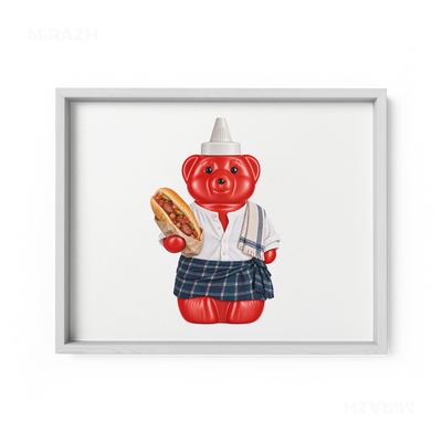 SosKhersiBandari Framed Poster 03 White Wood