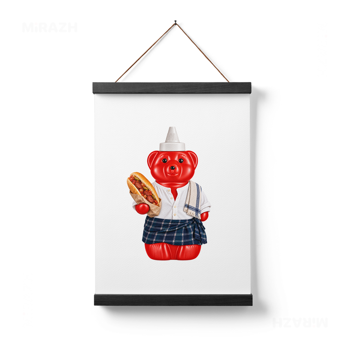 SosKhersiBandari Magnetic Hanger Poster 01 Black Wood