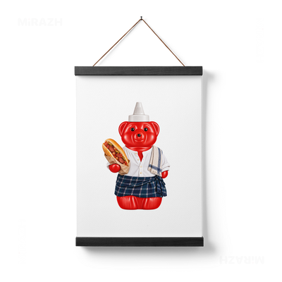 SosKhersiBandari Magnetic Hanger Poster 01 Black Wood