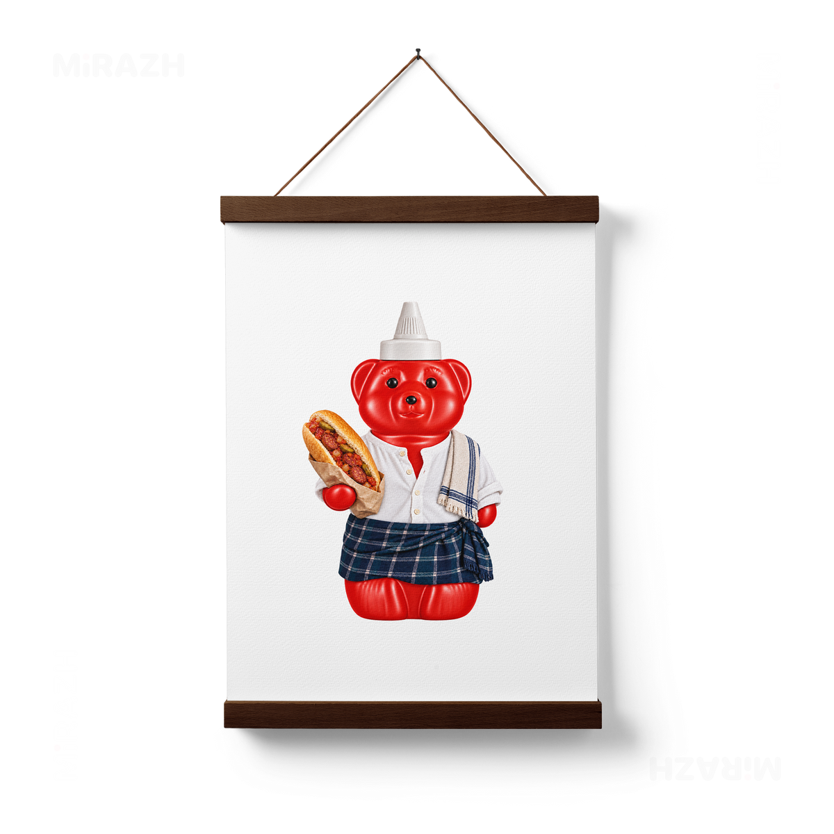 SosKhersiBandari Magnetic Hanger Poster 01 Dark Wood
