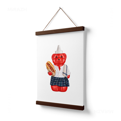 SosKhersiBandari Magnetic Hanger Poster 03 Dark Wood