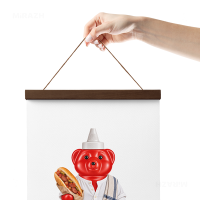 SosKhersiBandari Magnetic Hanger Poster 05 Dark Wood