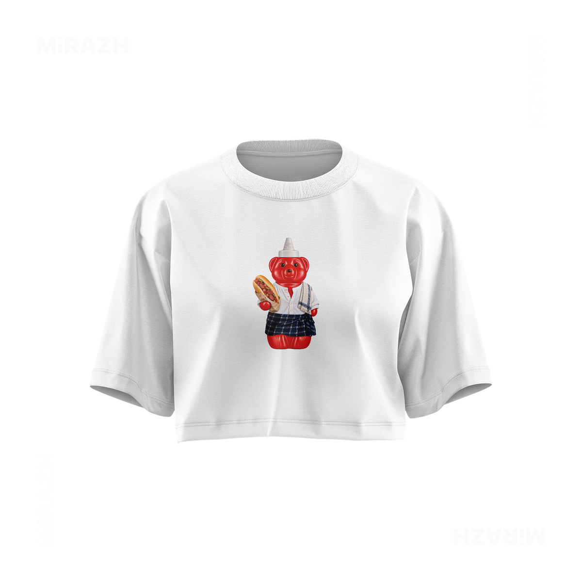 SosKhersiBandari Over Sized Crop Top 01 White