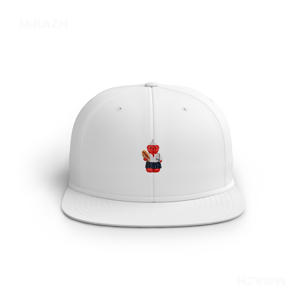 SosKhersiBandari Snapback Caps 01 White DTF