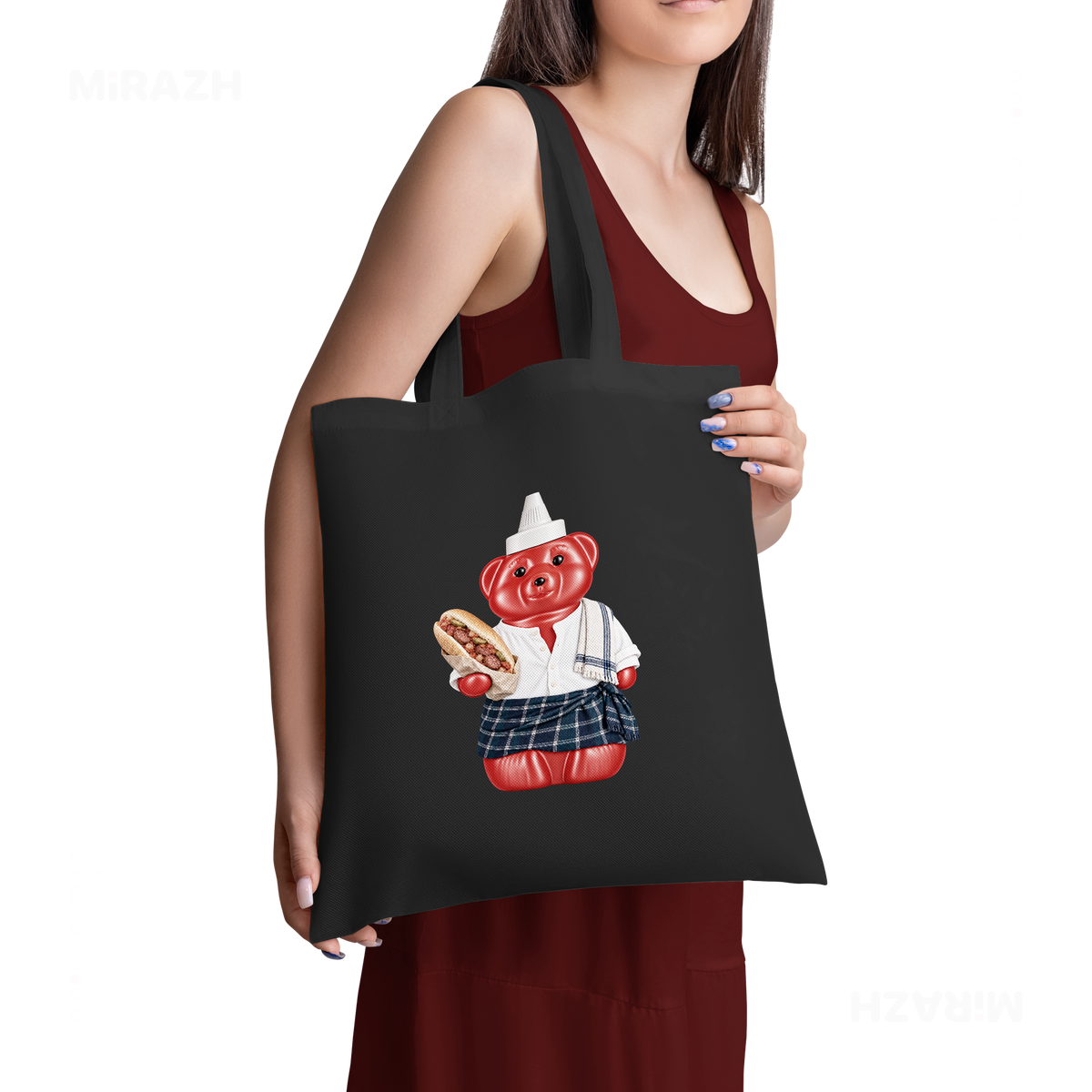 SosKhersiBandari Tote Bags 02 Black