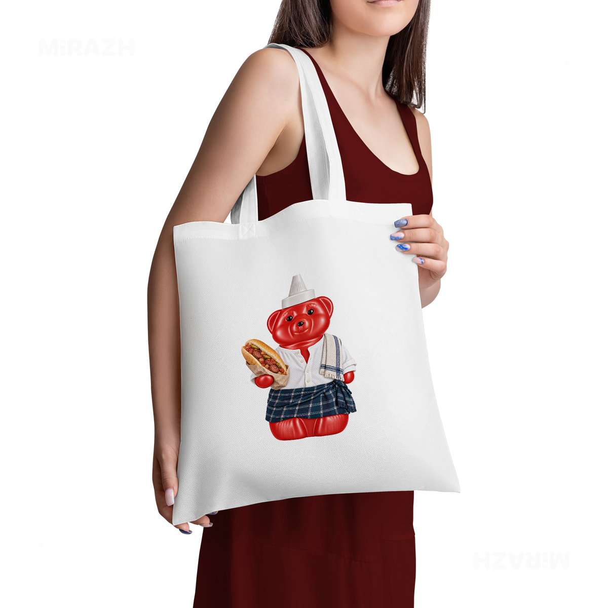 SosKhersiBandari Tote Bags 02 White