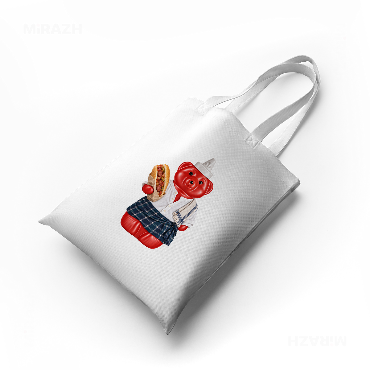 SosKhersiBandari Tote Bags 04 White