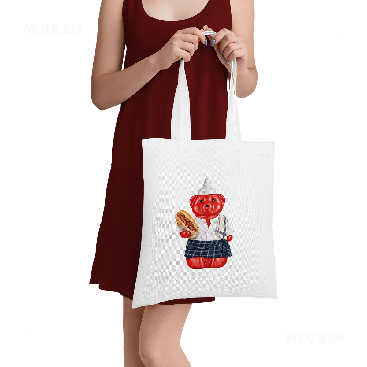 SosKhersiBandari Tote Bags 05 White