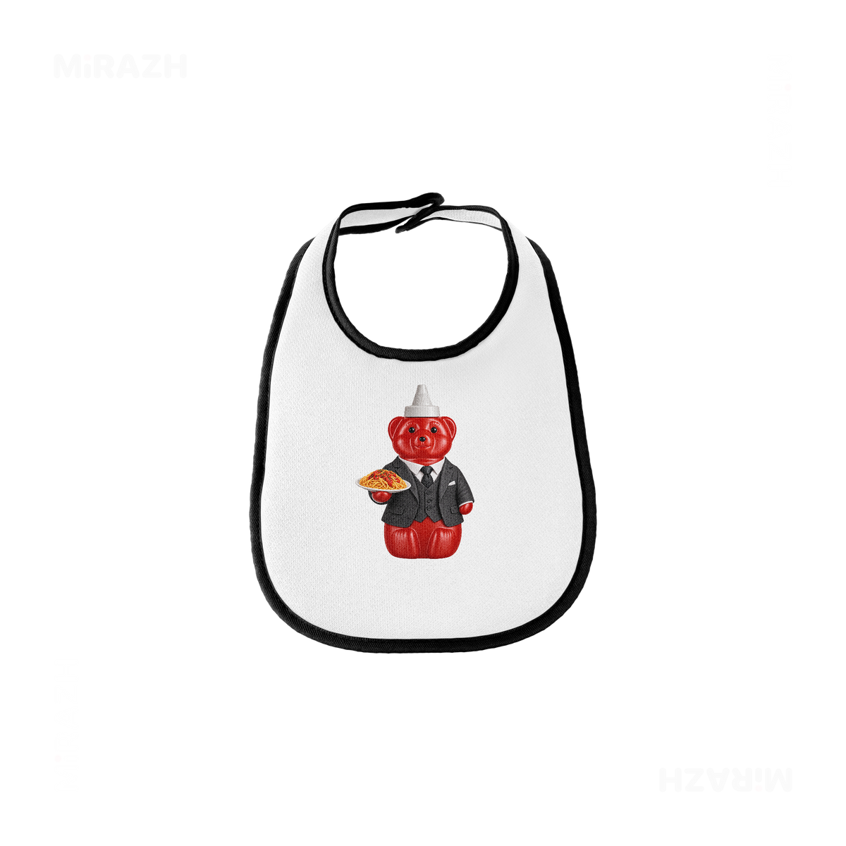 SosKhersiMakaroni Baby Bibs 01 White Black