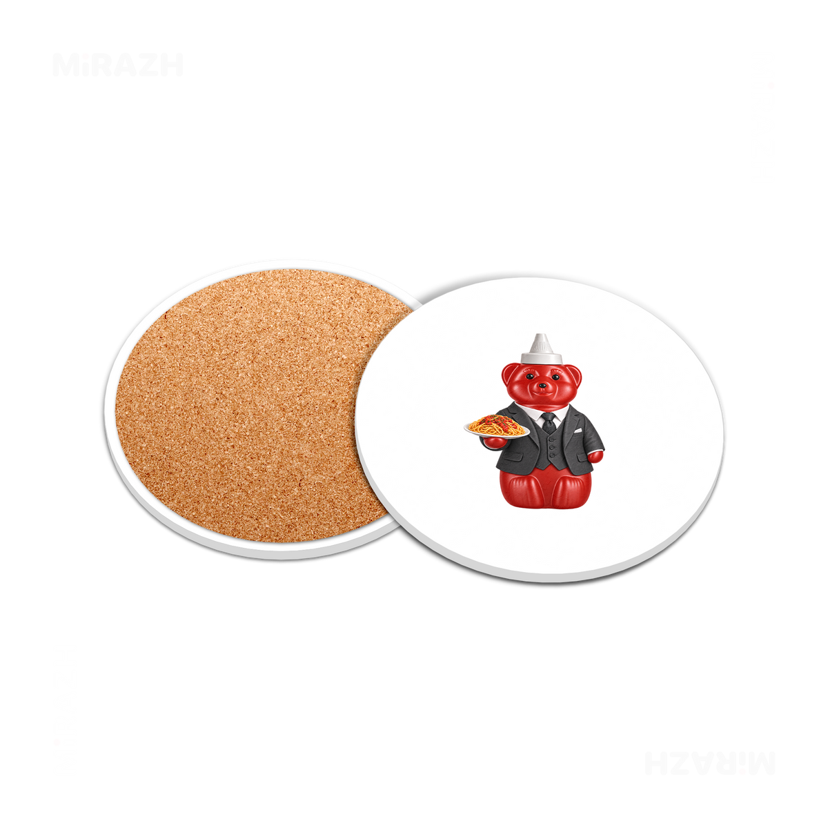 SosKhersiMakaroni Ceramic Coaster 05 Round