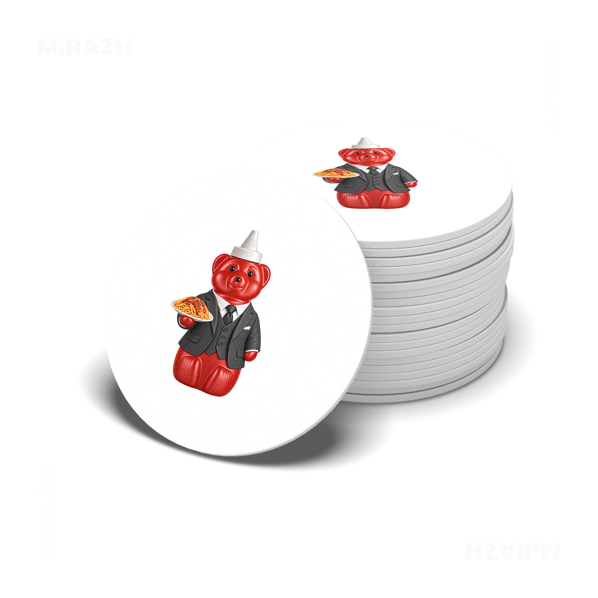 SosKhersiMakaroni Ceramic Coaster 06 Round