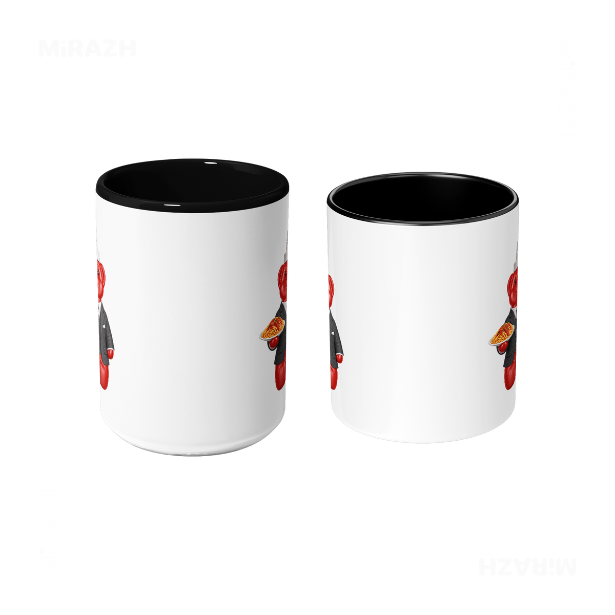SosKhersiMakaroni Ceramic Mug 09 White Black