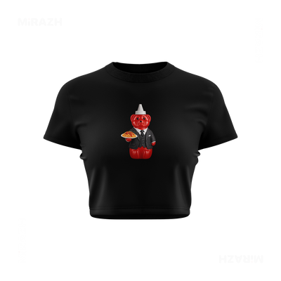 SosKhersiMakaroni Fitted Crop Top 01 Black