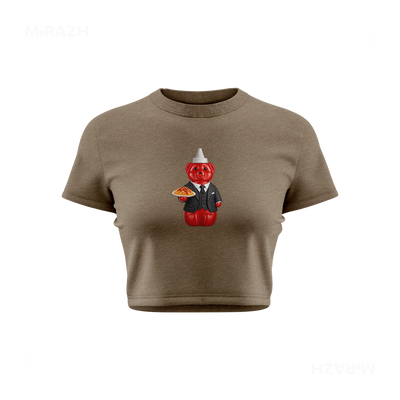SosKhersiMakaroni Fitted Crop Top 01 Heather Olive