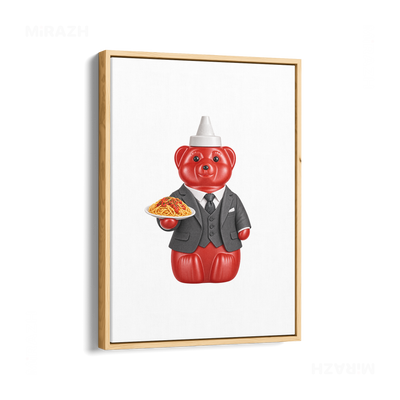 SosKhersiMakaroni Framed Canvas 01 Natural Wood
