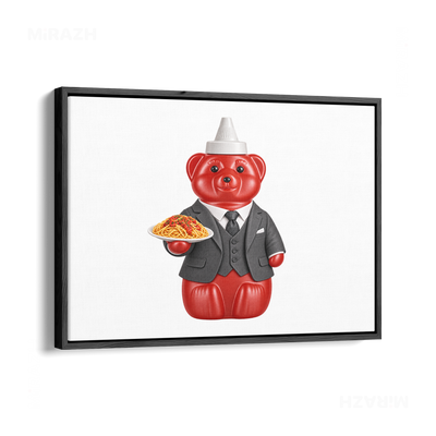SosKhersiMakaroni Framed Canvas 03 Black Wood