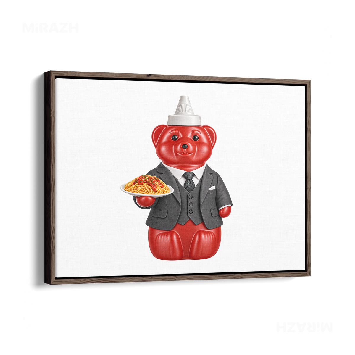 SosKhersiMakaroni Framed Canvas 03 Dark Wood