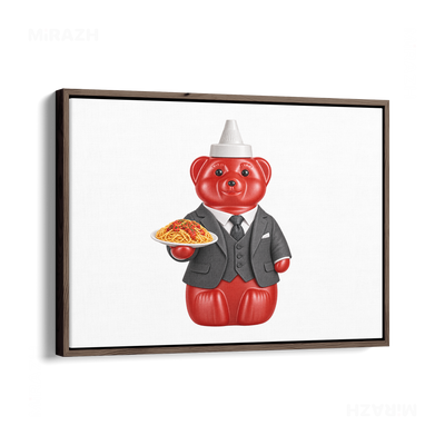 SosKhersiMakaroni Framed Canvas 03 Dark Wood