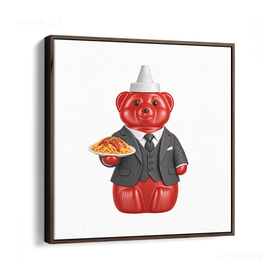 SosKhersiMakaroni Framed Canvas 04 Dark Wood