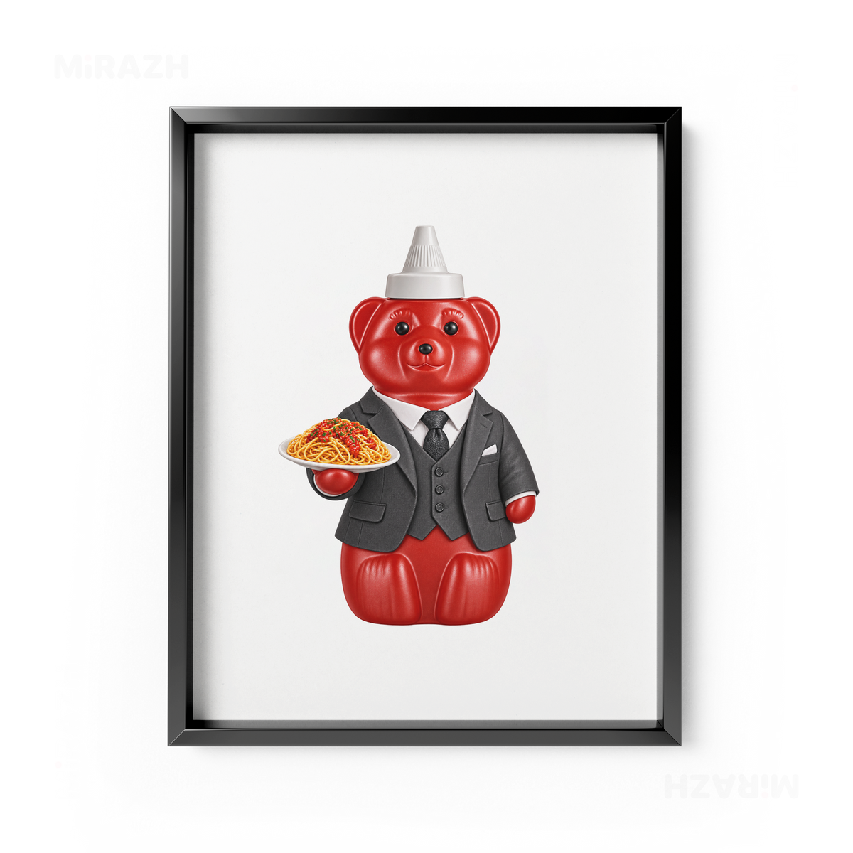 SosKhersiMakaroni Framed Poster 01 Black Aluminum