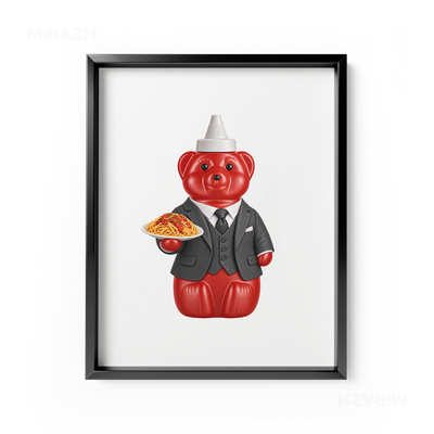 SosKhersiMakaroni Framed Poster 01 Black Aluminum