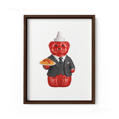 SosKhersiMakaroni Framed Poster 01 Dark Wood