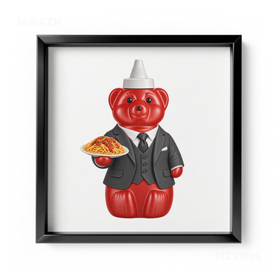SosKhersiMakaroni Framed Poster 04 Black Aluminum