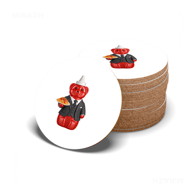 SosKhersiMakaroni High Gloss Coaster 06 Round
