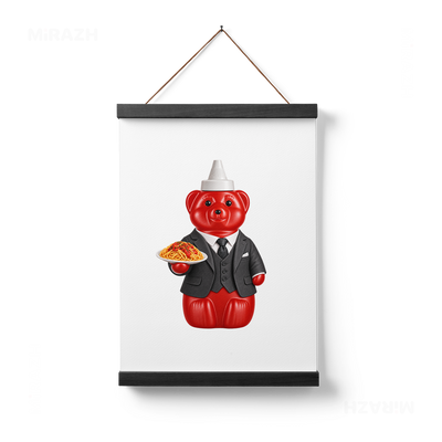 SosKhersiMakaroni Magnetic Hanger Poster 01 Black Wood