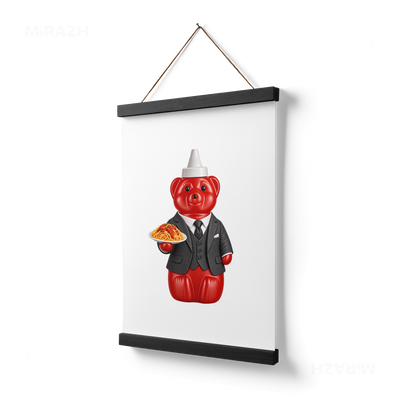 SosKhersiMakaroni Magnetic Hanger Poster 03 Black Wood