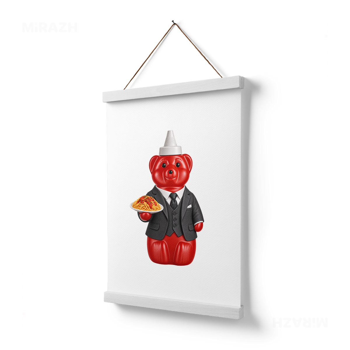 SosKhersiMakaroni Magnetic Hanger Poster 03 White Wood